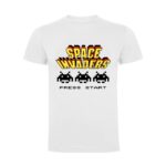 camiseta de juego arcade space invader, camiseta color blanco