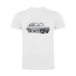 Camiseta Blanca SEAT 600 – Espíritu Retro sobre Ruedas - Imagen 2